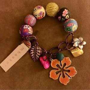 SOLD OUT!!!!Haskell Clay Beaded Charm Bracelet New